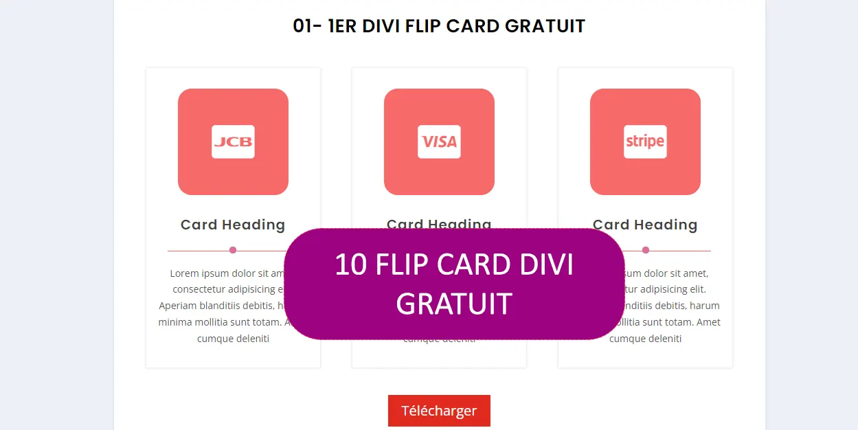 10 flip card divi gratuit – 10 Free Divi card modules
