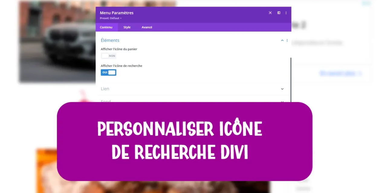 Personnaliser l’icône de recherche DIVI