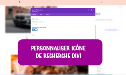 Personnaliser l’icône de recherche DIVI