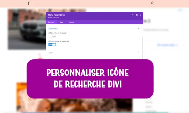 Personnaliser l’icône de recherche DIVI