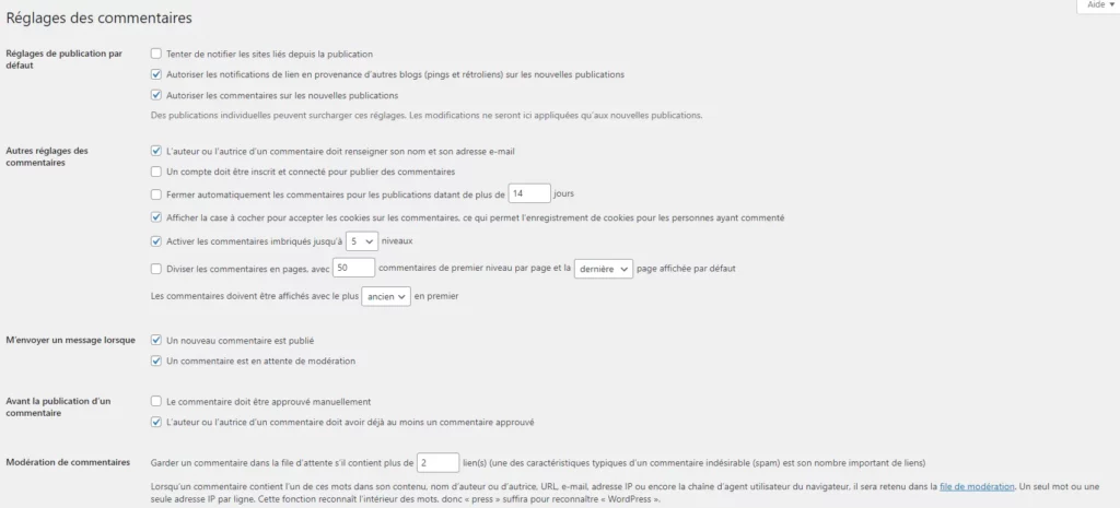 reglages-commentaires-wordpress